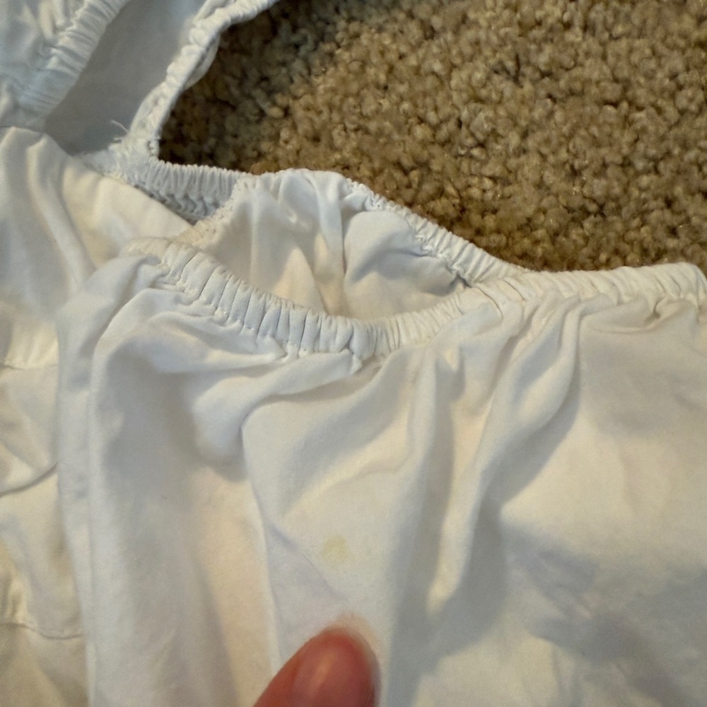 GAP White Puff-Sleeve Square-Neck Crop Top - Picture 8 of 8